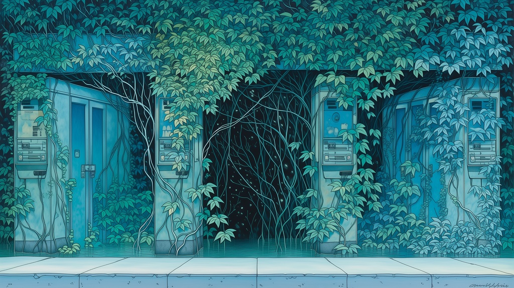 第2弾:水没ターミナル・錆びた列車群TRPG背景パック(画像20枚+共通BGM6曲+プロンプト付)