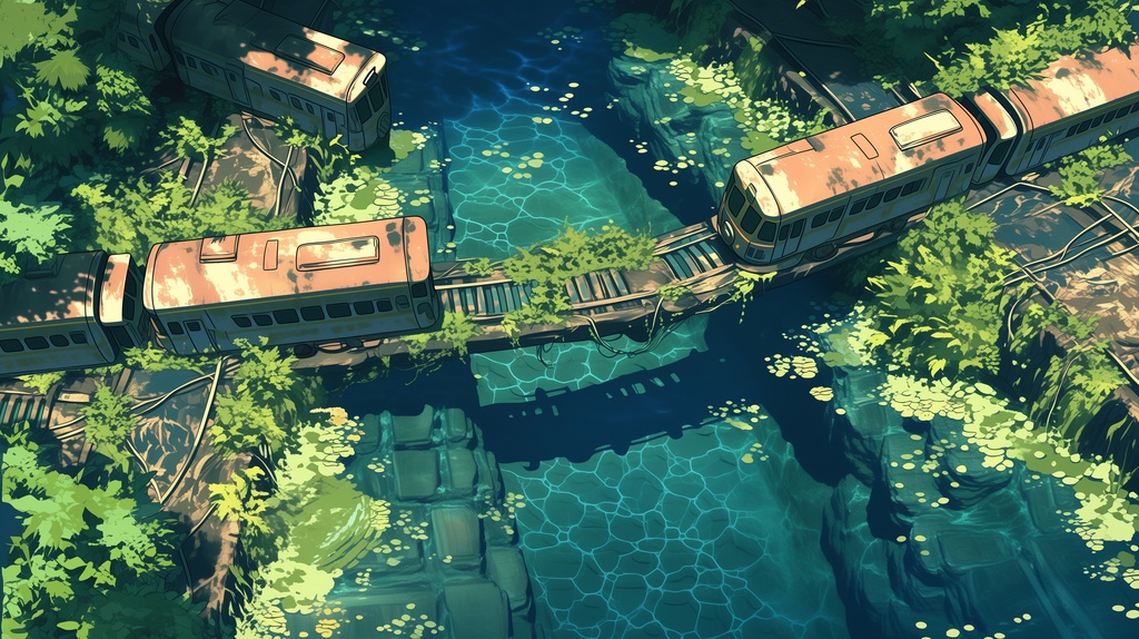 【無料お試し版】第2弾:水没ターミナル・錆びた列車群