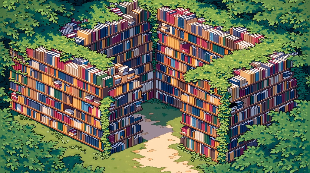 第3弾:巨大樹の寄生・貫かれた大図書館TRPG背景パック(画像20枚+共通BGM6曲+プロンプト付)