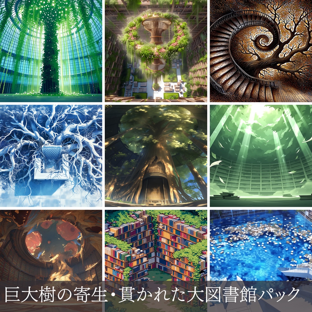 【無料お試し版】第3弾:巨大樹の寄生・貫かれた大図書館