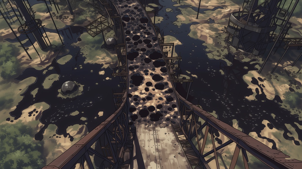 第4弾:汚染沼・黒く染まった工業地帯跡TRPG背景パック(画像20枚+共通BGM6曲+プロンプト付)