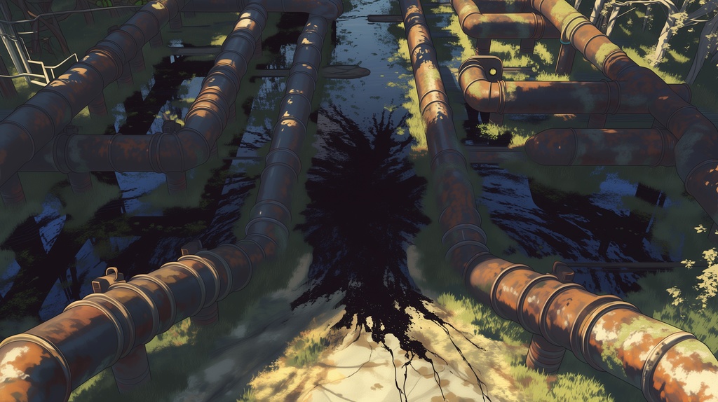 第4弾:汚染沼・黒く染まった工業地帯跡TRPG背景パック(画像20枚+共通BGM6曲+プロンプト付)