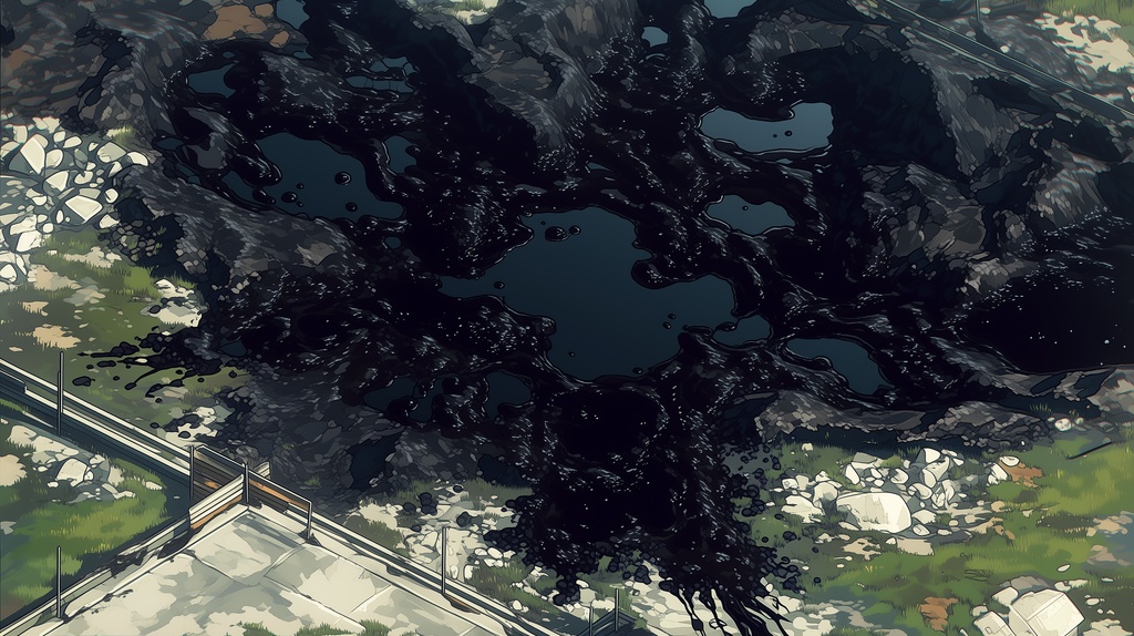 第4弾:汚染沼・黒く染まった工業地帯跡TRPG背景パック(画像20枚+共通BGM6曲+プロンプト付)