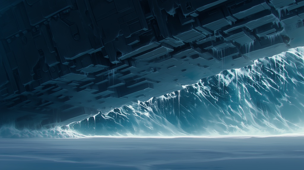 第2弾:絶対零度の港・氷海に囚われた巨大船TRPG背景パック(画像20枚+共通BGM6曲+プロンプト付)