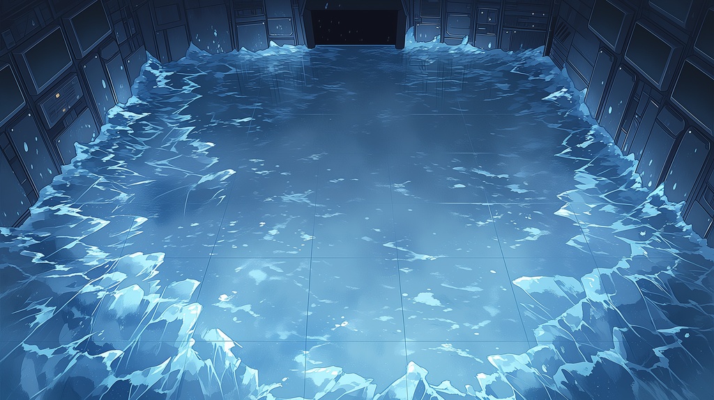 第4弾:氷の地下施設・凍結したサーバー群TRPG背景パック(画像20枚+共通BGM6曲+プロンプト付)