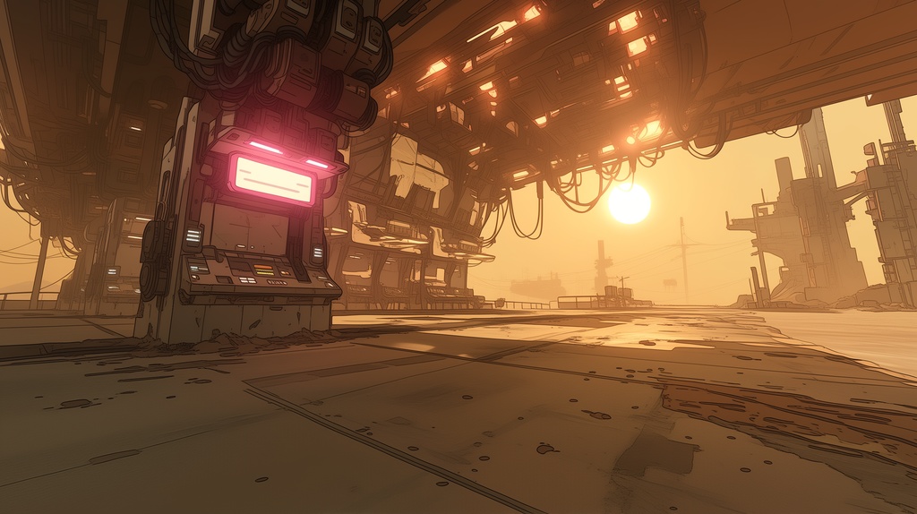 第1弾:砂塵のハイウェイ・埋没する車両群TRPG背景パック(画像20枚+共通BGM6曲+プロンプト付)