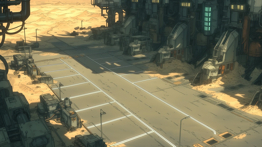 第1弾:砂塵のハイウェイ・埋没する車両群TRPG背景パック(画像20枚+共通BGM6曲+プロンプト付)