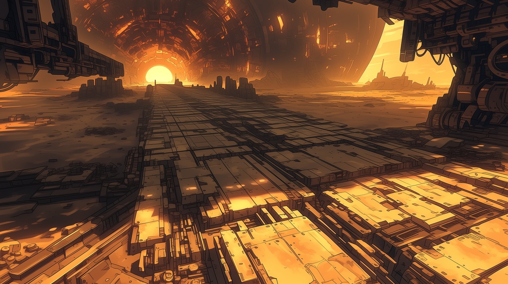 第2弾:枯渇峡谷・風化する巨大メガストラクチャーTRPG背景パック(画像20枚+共通BGM6曲+プロンプト付)