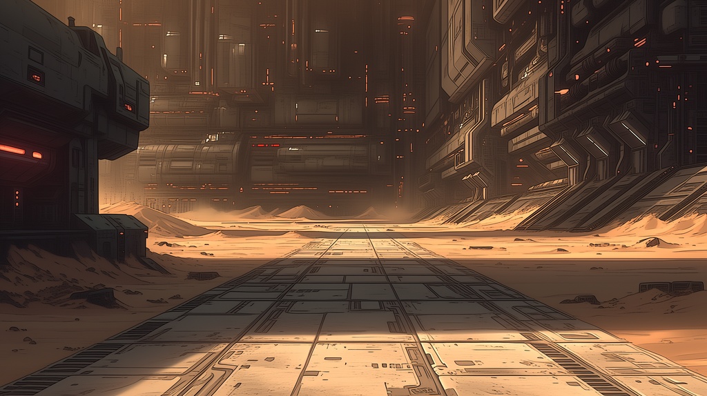 第4弾:流砂の罠・飲み込まれる巨大工廠TRPG背景パック(画像20枚+共通BGM6曲+プロンプト付)