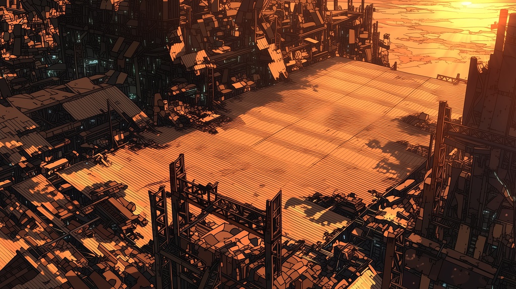 第4弾:流砂の罠・飲み込まれる巨大工廠TRPG背景パック(画像20枚+共通BGM6曲+プロンプト付)