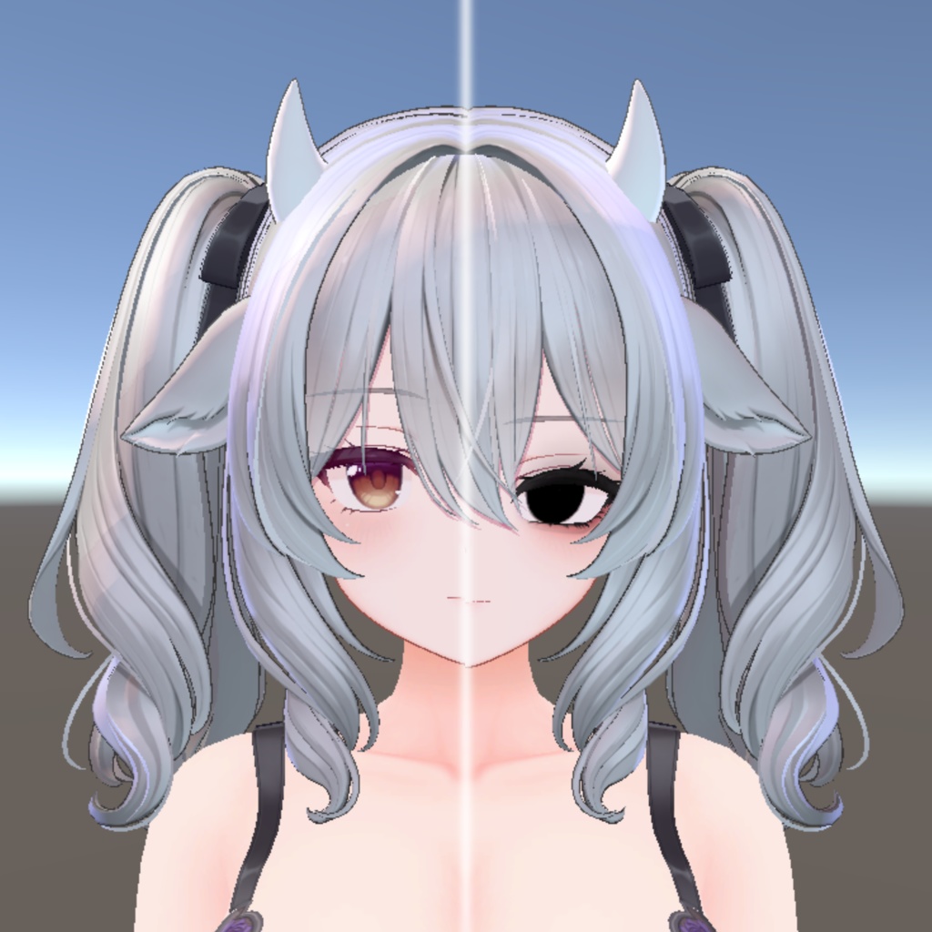 「SummerSALE!」漆黒!真っ黒瞳メイクテクスチャ+ブレンドシェイプ
