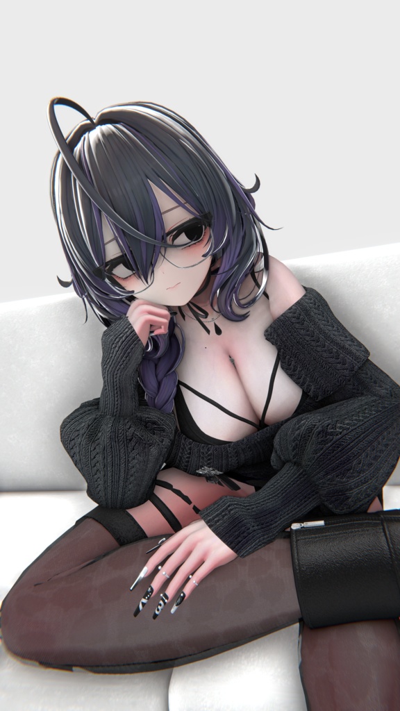 「SummerSALE!」漆黒!真っ黒瞳メイクテクスチャ+ブレンドシェイプ