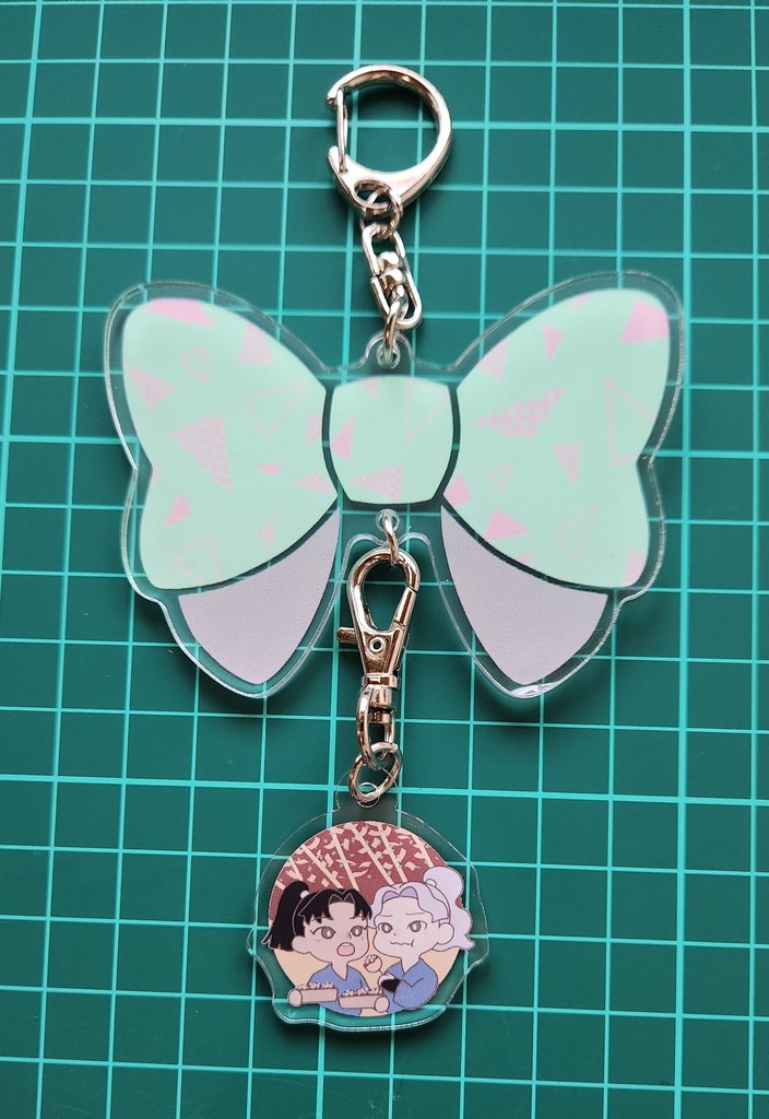 リボンアクリルキーホルダー(桜木)