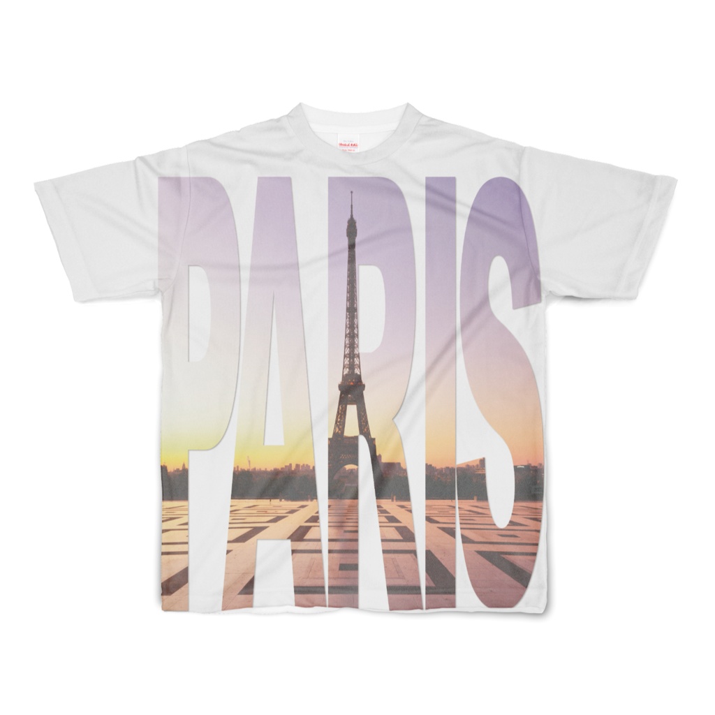France Paris Sunrise t-shirt full full graphic フランス パリ 日の出 T-シャツ フルグラフィック