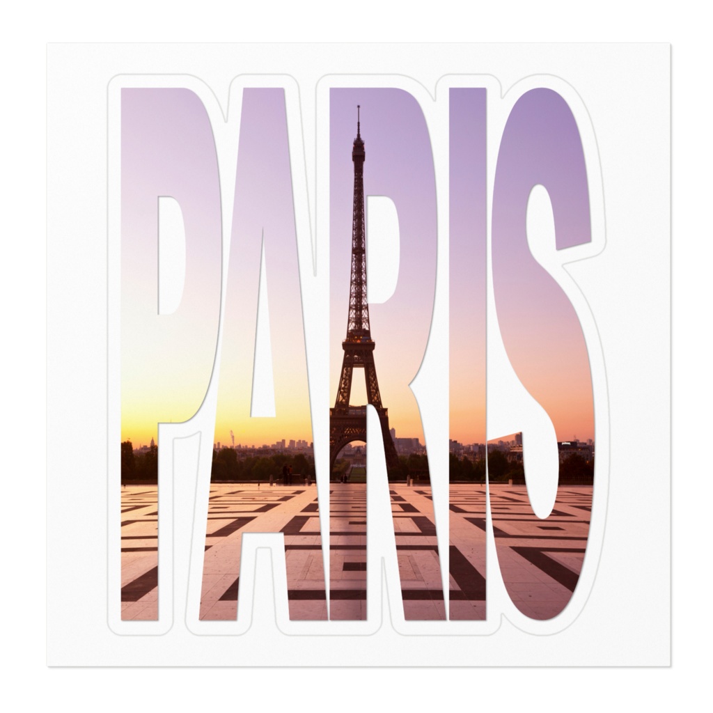 France Paris Sunrise sticker フランス パリ 日の出 ステッカー