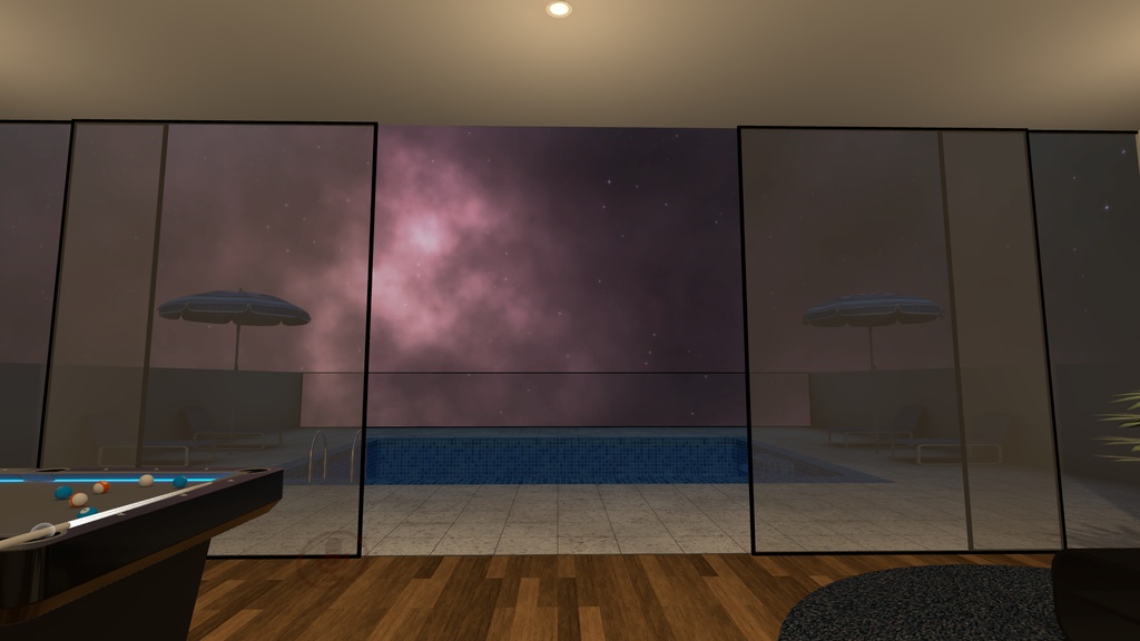 8 Ball Swimming Pool Room【SDK3 VRChat Ready】スイミングプール, エイトボール, ルーム