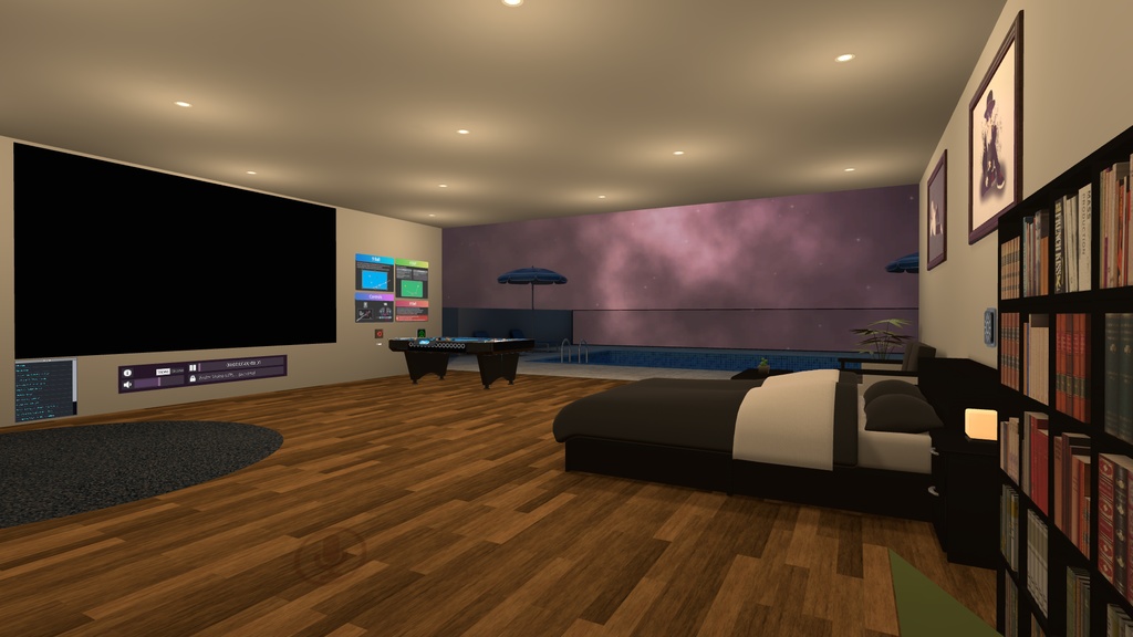 8 Ball Swimming Pool Room【SDK3 VRChat Ready】スイミングプール, エイトボール, ルーム