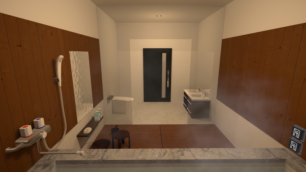 4 Rooms Apartment with 8 Ball 【SDK3 VRChat Ready】 8ボール付き4部屋のアパート