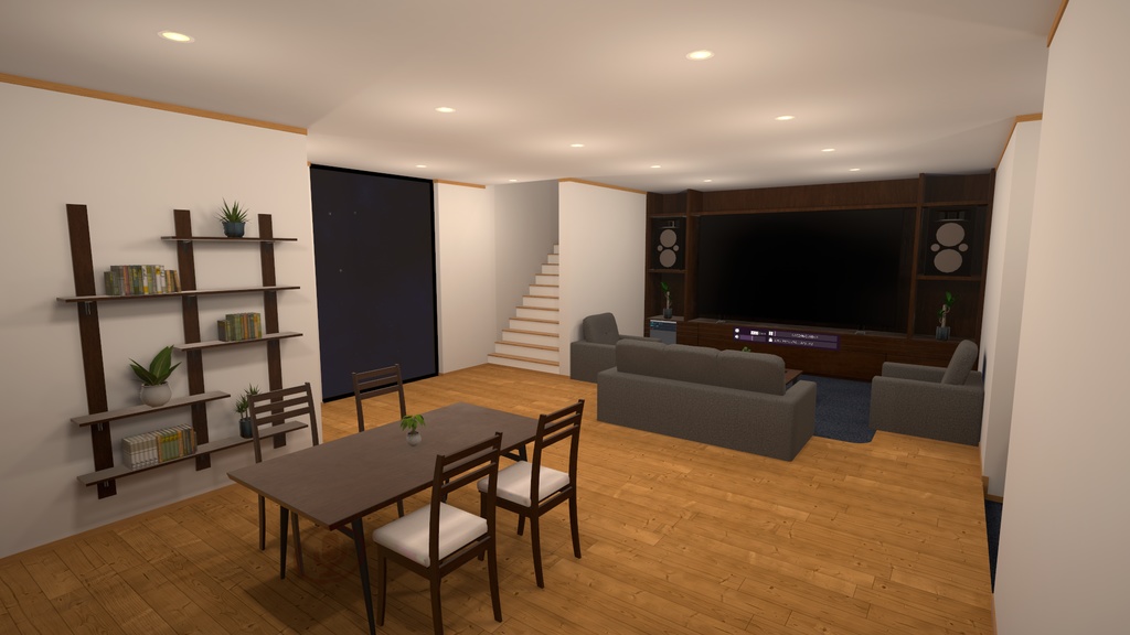 3 Floors House with 8 Ball 【SDK3 VRChat Ready】 8ボール付き3階建ての家