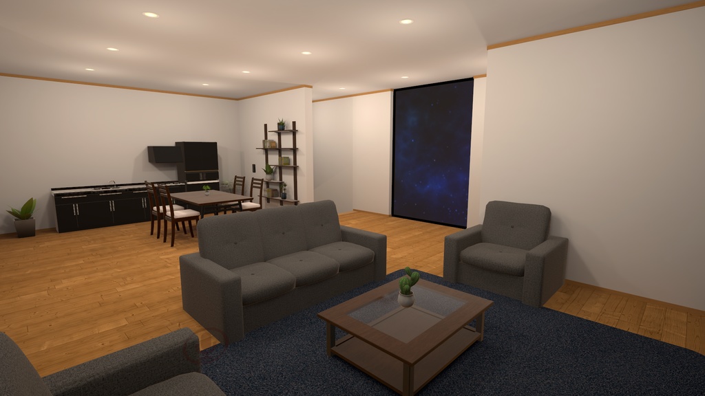 3 Floors House with 8 Ball 【SDK3 VRChat Ready】 8ボール付き3階建ての家