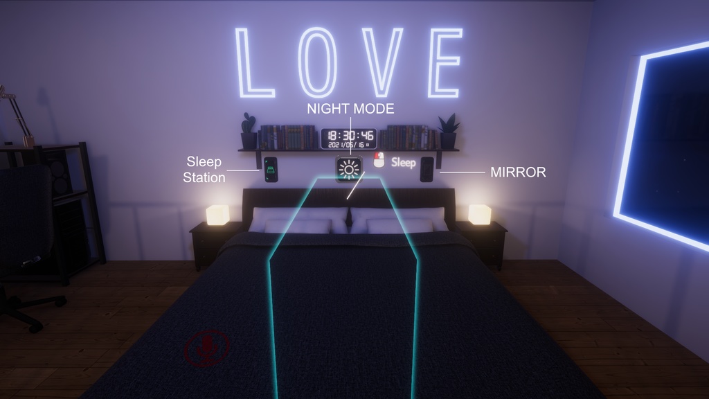 Led Loft with 8 Ball 【SDK3 VRChat Ready】8ボール付きLedロフト