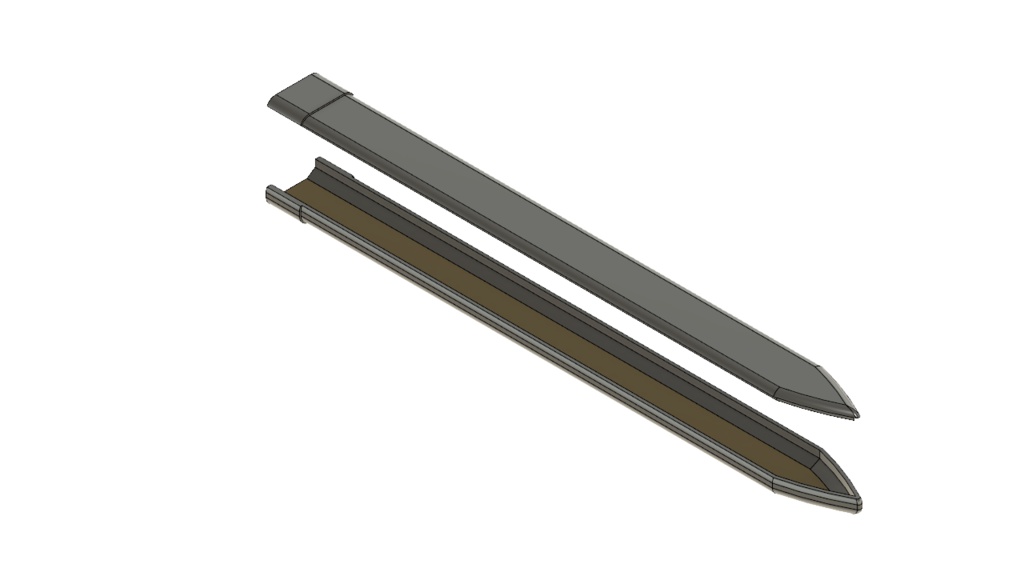 1/3ドール用 剣&鞘Lv.1と盾Lv.1のセット 3Dプリンター用データ