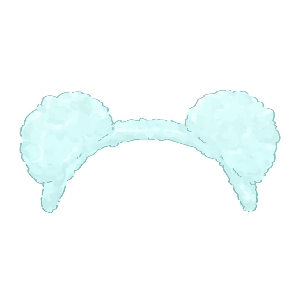 【フリー素材】ぷるぷるゆれるクマみみカチューシャ🐻