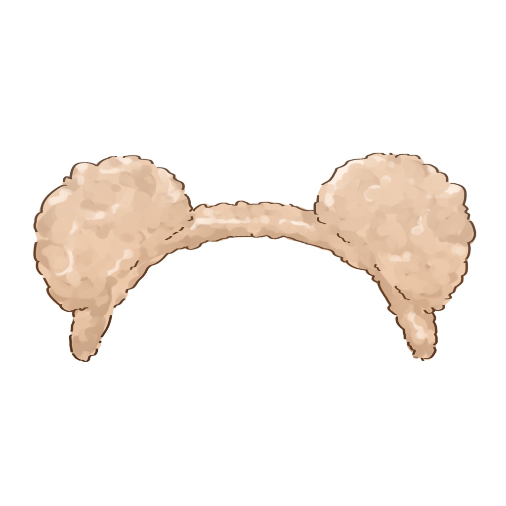 【フリー素材】ぷるぷるゆれるクマみみカチューシャ🐻