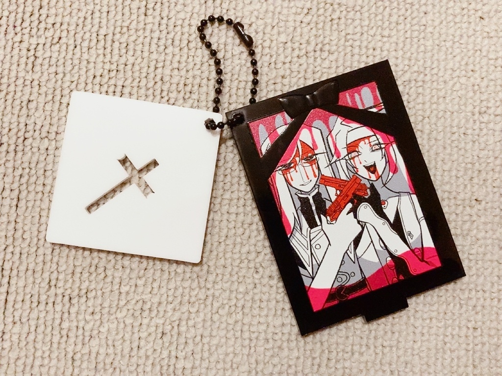 ゴールデンビクトリー遺影風2wayアクリルキーホルダー