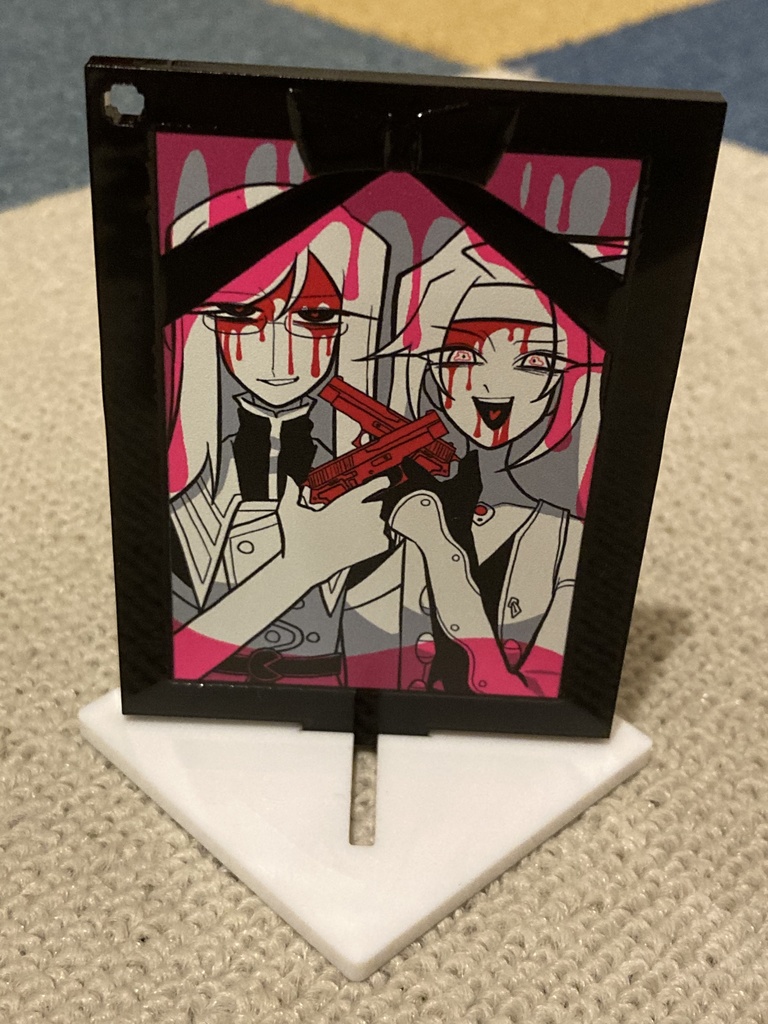 ゴールデンビクトリー遺影風2wayアクリルキーホルダー