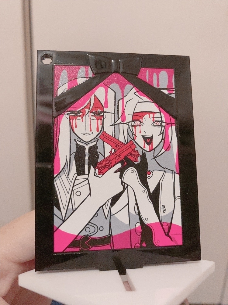 ゴールデンビクトリー遺影風2wayアクリルキーホルダー