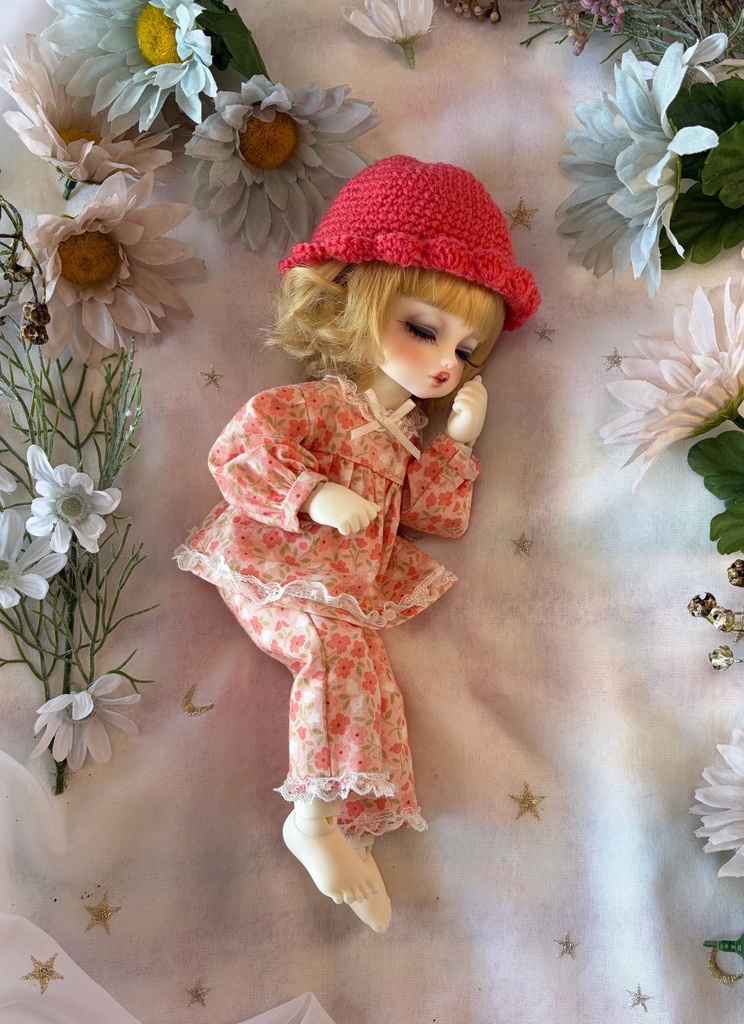 幼SD  パジャマセット（オレンジ花柄）