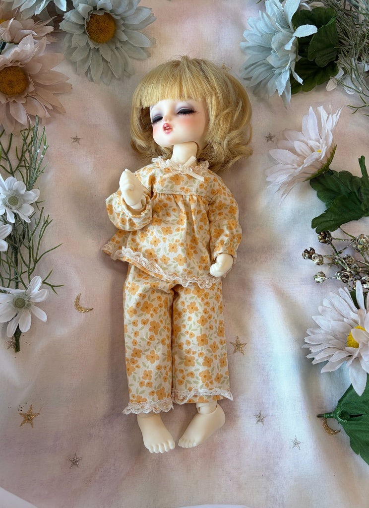 幼SD  パジャマセット（黄色花柄）