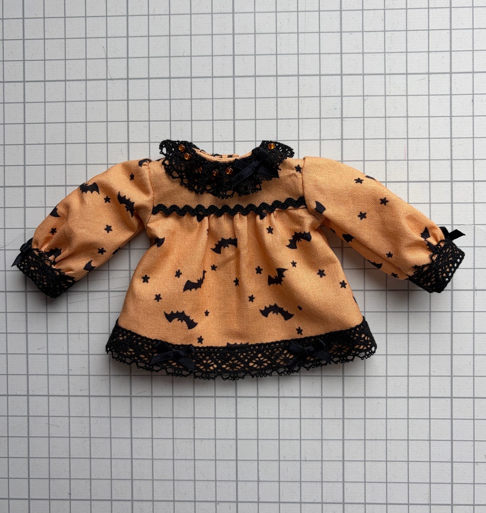 幼SD  ハロウィン長袖ブラウス（コウモリ柄）