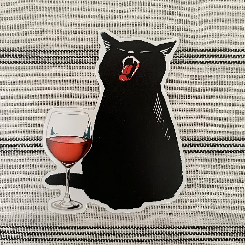 赤ワインと黒猫のしおり