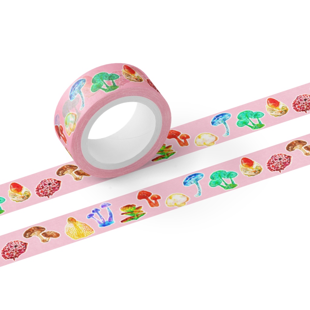 水彩きのこマステ　Aタイプ