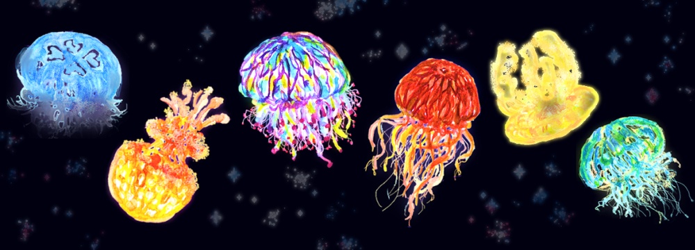 水彩くらげマステ