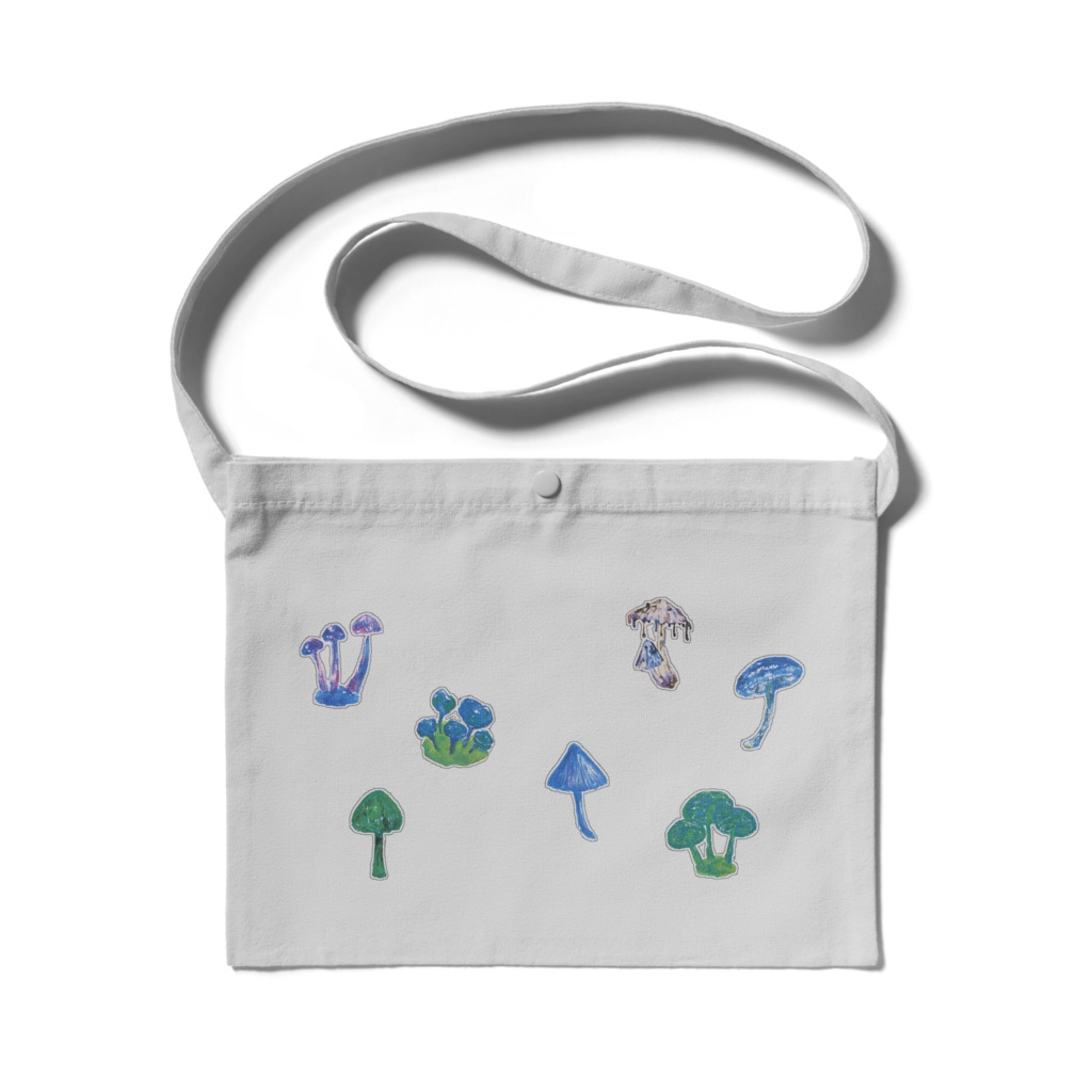 青緑きのことおさんぽサコッシュ