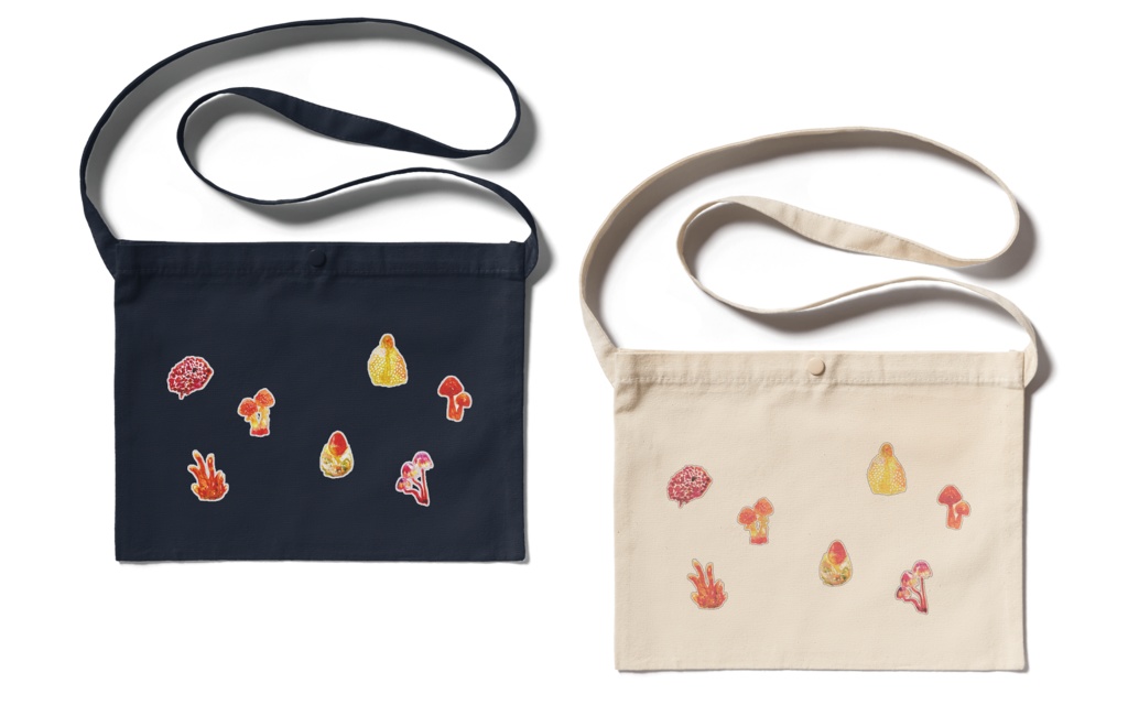 赤黄きのことおさんぽサコッシュ