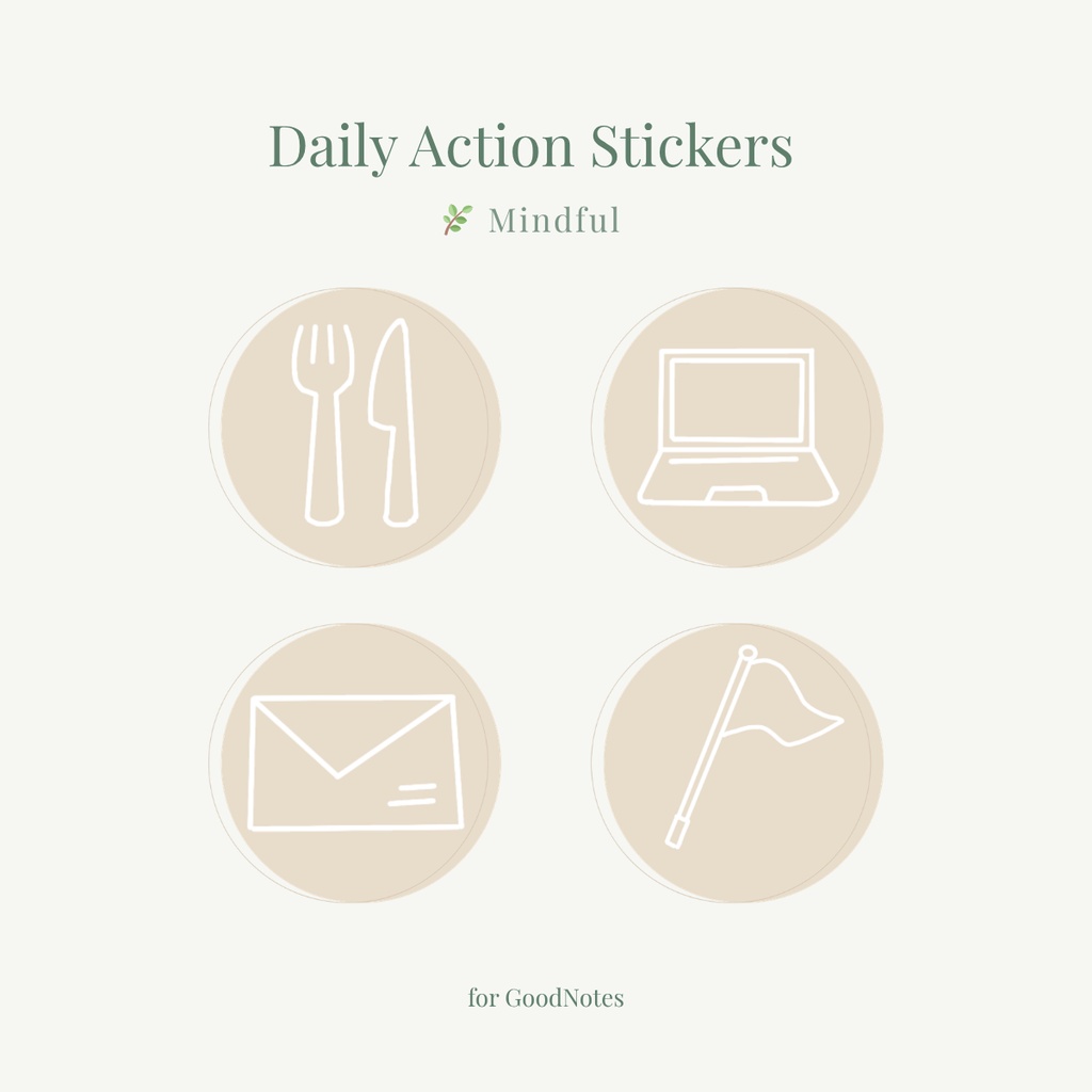 整えるアイコンステッカー｜Daily Action Stickers（All Edition / for GoodNotes）