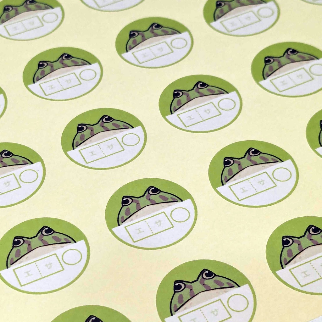 ツノガエルの飼育記録シール