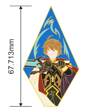 グランブルーファンタジー GranblueFantasy 十天眾 同人金属バッジ 【グラン】