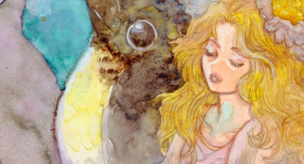 【森霧矢】直筆イラスト(水彩画)・小さな淑女