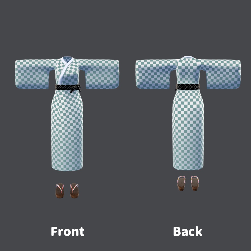 【4アバター対応】寝巻用浴衣