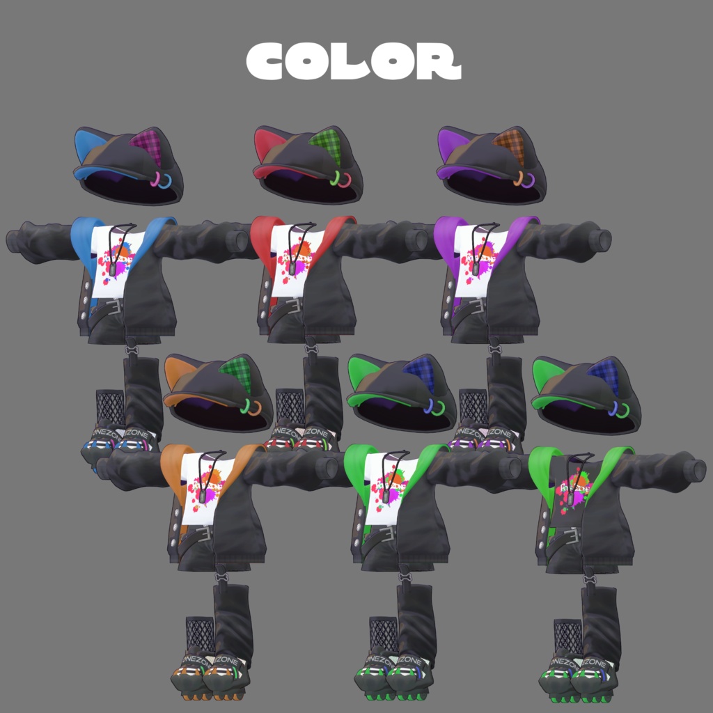 【まめふれんず対応】RollarSkating Outfit