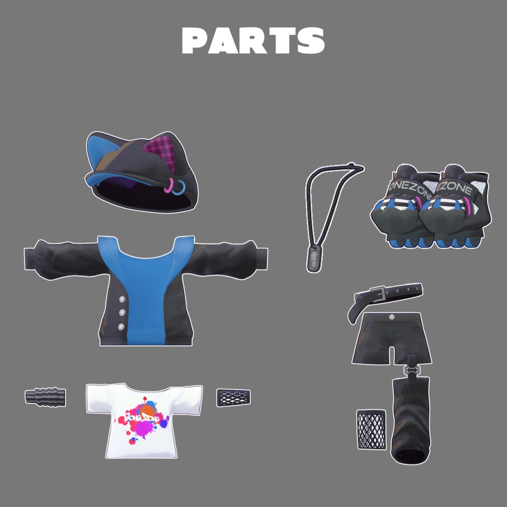 【まめふれんず対応】RollarSkating Outfit