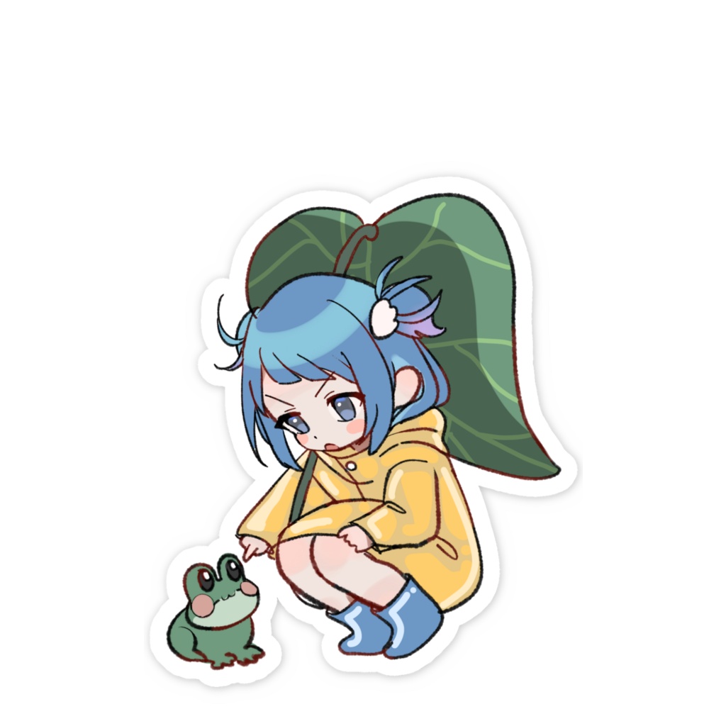 なゆたあずき♡スマホステッカー(梅雨)