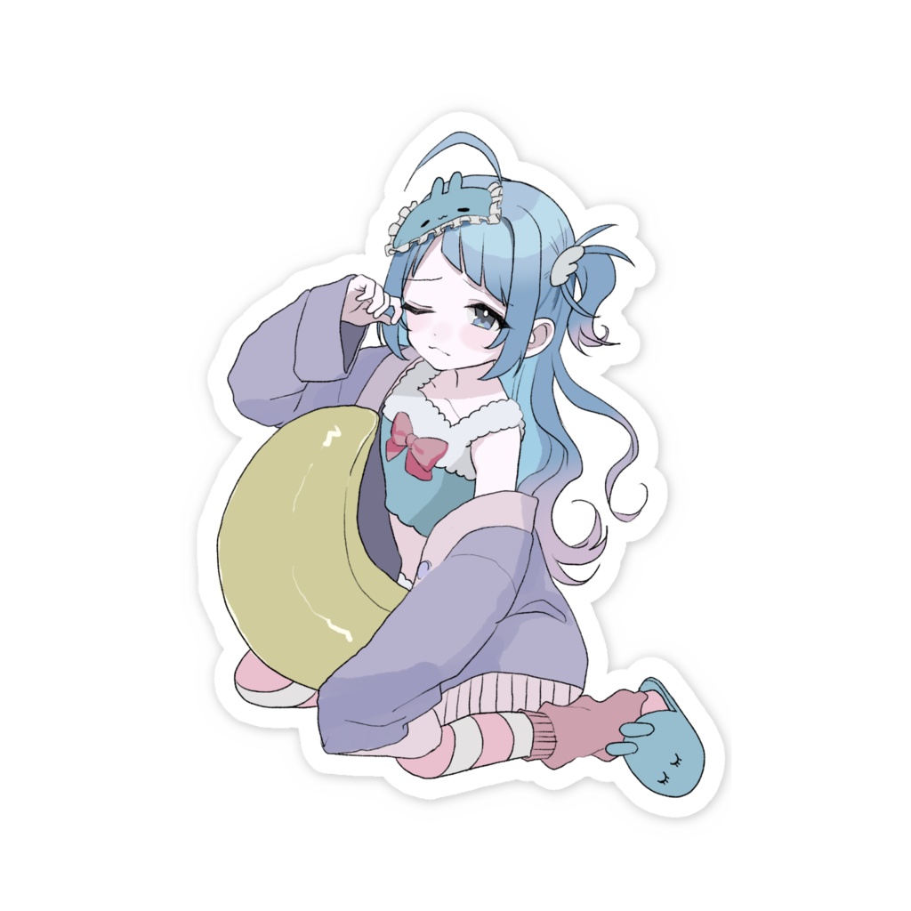 なゆたあずき♡スマホステッカー(ねむねむなゆた)