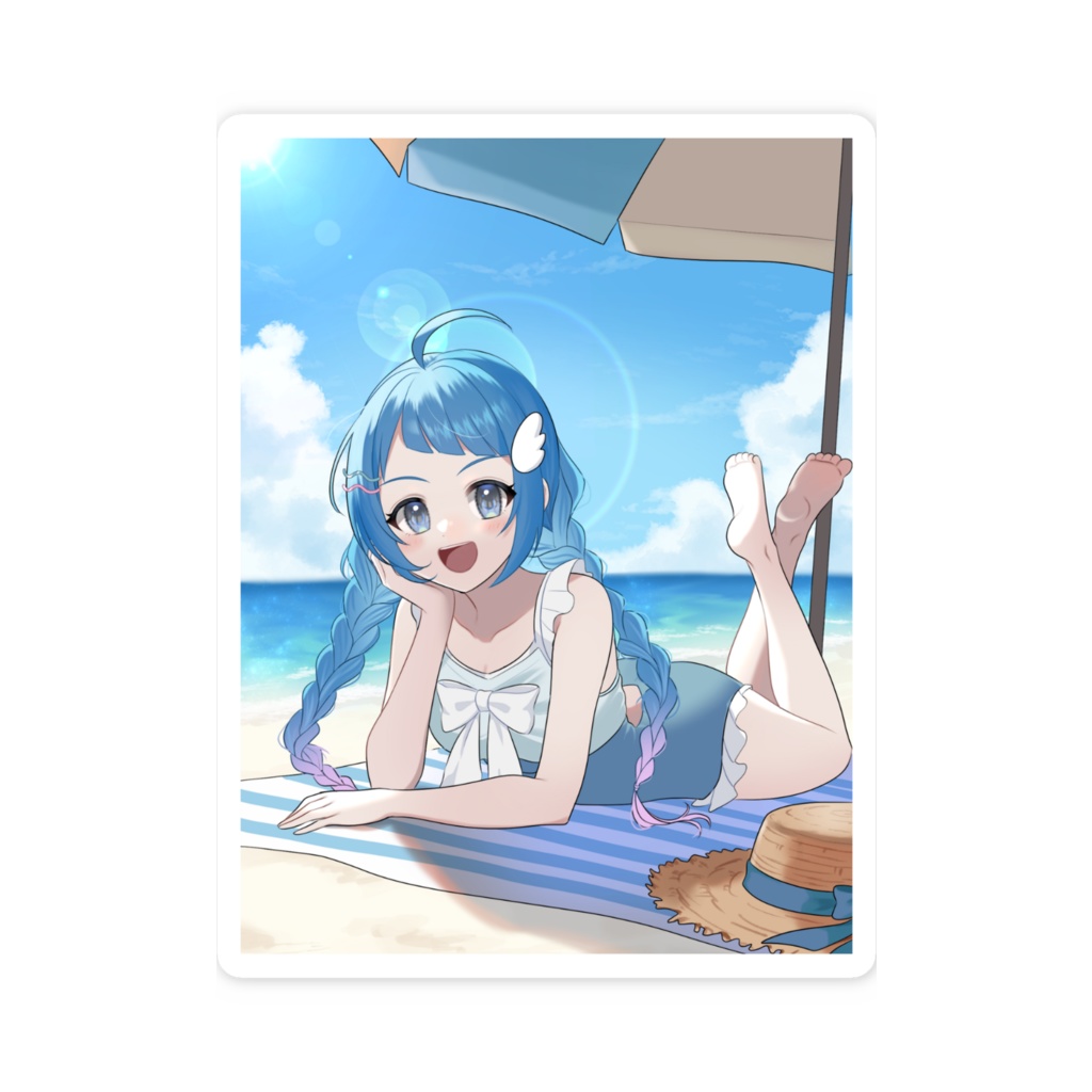 なゆたあずき♡スマホステッカー(さまーばけーしょん!)