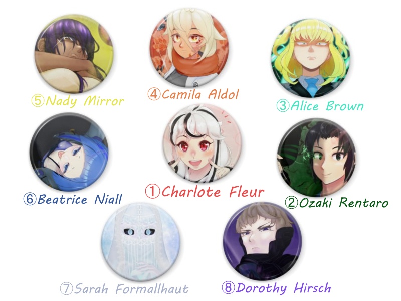 アマルミリエプロジェクトメンバー缶バッチvol.1